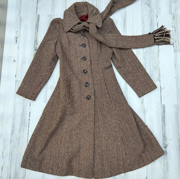 tweed swing coat